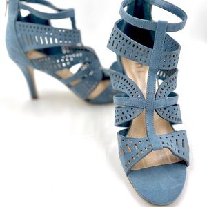 Blue Suede woman’s straps shoes